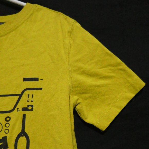 GAP KIDS, mustard graphic T-Shirt, bicycle parts design, small 6-7 years, EUC - Picture 5 of 11